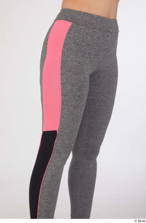 Mia Brown dressed grey leggings sports thigh 0003.jpg